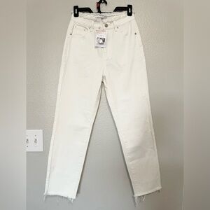 Adika White High Waisted Jeans NEW With Tags | Raw Hem | Size S